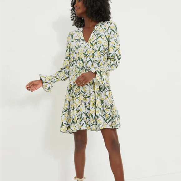 Tuckernuck POMANDER PLACE Palmetto Garden Kenzo Dress Blue Yellow Sz M NEW